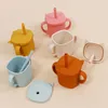 Modabebe Kids Silicone Cups BPA kostenlos Silicon Baby Training Tasse Leckdosen Sippy Cups Trinken Stroh Cup Fütterung Getränke 240423