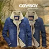 Giacca di jeans da uomo plus size cappotto m6xl giacca di abbigliamento da moda giacca jeans densa inverno inverno caldo cowboy ljja285762556