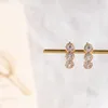 Boucles d'oreilles 585 Rose Gold Diapore Gemstone pour femmes Solid 18K créé Changement de couleur Mariage Fine Bijoux