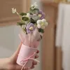 Dekoratif çiçekler 1 adet el tığ işi örgü çiçek buketleri ile kova ev dekorasyonları Ana Günü hediye yıldönümü hediyeleri sevgililer
