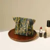 Organizzatore di cosmetico borsa da donna sacca cosmetica in bambù verde scuro tela cosmetica permetica per rossetto cuffia portatile per cuffie monete frizione per pendolare INS Y240503