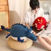 Mignon Cartoon Chubby Dragon Plux de lancement d'oreiller Animation de jouets Animaux remplis Cercle Animal Chubby Dragon Plux de coussin pour décoration de maison 240424