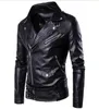 Tamanho M5xl Moda punk Men Slim Lanteling Zipper Zipper Leather Casat Man Casat Overcoat Qualidade D1013392136