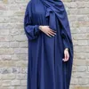 Vêtements ethniques Abaya noire musulmane avec hijab pour femmes Jilbab 2024 Ramadan Long Robe Prayer Vêtements Islamic Dubai Kaftan Modest Abayas