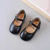 Flat shoes Girls School Retro Leather Shoes Autumn Spring New Korean Fashion Childrens Super Soft Comfortable H240504