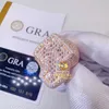 Nieuw ontwerp GRA -certificaten Pass Diamond Tester Rose Gold Golde 925 Silver Hip Hop VVS1 Moissanite Diamond Cross Ring Man Cadeau