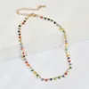 Choker Zmzy Bohemian Colorful Cute Bead Tassel Necklace Simple Trend Handmade Chain for Women Gift SMEEXKE