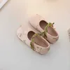 Platte schoenen kinderen schoenen elegant geweven borduurwerk meisjes lente nieuwe ondiepe zachte zool kinderen peuter prinses Mary Janes H240504