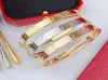 High -End -Schraubendreher -Manschettenarmband -Modedesigner Men039s und Women039s Manschetten Silberarmband 18K Gold Geschenk 316L ST6800425