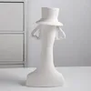 Vasen Arrangeur weißer Arrangement Charakter Kopf Dining Vase Keramik menschlich