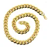 Correntes amumiu cubano para homens hip hop jóias por atacado cor de ouro grossa aço inoxidável longo grande colar grossa presente hzn185
