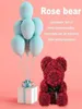 Rose Bear Teddy Bear Artificial Foam Roses for Window Display Forever Rose Everlasting Flower Wedding Valentines Gifts298Y1785676