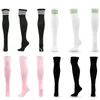 Chaussettes Hosiery Compression Chaussettes Football Stripe Socks Longs Femme Femmes Hauts Haul