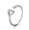 Unique New Shinning 925 Sterling Silver Hearts Lock CZ Open Promise Ring Jewelry13075154952415