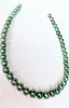 Bijoux de perles naturelles authentiques de haute qualité 910 mm Collier de perles verts malachite 18 pouces pas faux 1551520