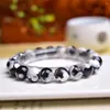 Bracelets de liaison 10 mm Bracelet d'agate en noir et blanc naturel Crystal Reiki guérison Bijoux de mode de mode Gift pour femmes 1pcs