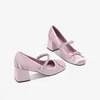 Dress Shoes Marie Janes High Heels Bow Sandalias De Mujer Verano 2024 Ballet Crystal Zapatos Tendencia Lolita Chunky Slides