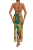 Mulheres femininas Mulheres de duas peças Micro biquíni com malha Long Dress Coverp ups Swimsuith fêmea de praia vintage roupas de banho