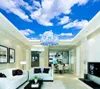 Blue Sky White Cloud Wallpaper Wandblatt Schlafzimmer Dach Decke 3D Tapete Decke Großer Sternenhimmel Tapete70535604473558