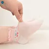 Çocuk Çoraplar 5 Çift/Set Pamuklu Bebek Kısa Çoraplar Toddler Erkek Kız Kızlar Yaz Kafes Nefes Alabilir İnce Çorap Çocuklar Renkli Çoraplar Miaoyoutong Y240504