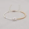 Bracelets de charme bracelet baroque blanc contraste de couleur miyuki perles de graines réglables simples pour femmes bijoux de mode cadeau