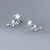 Boucles d'oreilles Softpig Real 925 Sterling Silver Zircon Meteor Star For Charming Women Fine Bijoux Bijoux ACCESSOIRES MINIMALES