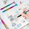 Fashion Kawaii Colorful Mermaid Pens Student Writing Gift Novelty Mermaid Ballpoint Pen Stationery School Office Supplies LL