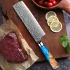 Meistverkaufte klassische Küche Nakiri Messer 7inch Japanische Damaskus 67 Schichten VG10 Stahl Cleaver Scharfes Fleisch und Gemüsemesser