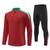 2024 Portugal Tracksuit Jerseys Football Training Costume 24 25 Nouveaux manches de shorts Portugal Kits de chemise sur survie