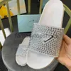 Praddas Pada Prax Prd Style Satin Satin Crystals New Women Muller Slippers Flat Diamond Sandal Rubber Solder Party Sister 35-42 4C88