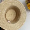 Geniş Memul Şapkalar Yaz Moda Çiçek Şeridi Güzel Doğal Saman Şapkası İçbükey Top Beach Tatil Vintage Boho Sombrero Mujer Playa