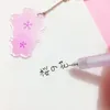 24pcs Cherry Blossom Pink Girl Heart Full Needle Neutral Pen Jelly Cute Black Water Net Red Creative Stationery