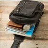 Taille tassen 2024 mode echt leer crossbody mannen klein merk muziek messenger mannelijke schoudertas kist voor