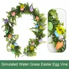 Fleurs décoratives 200 cm Vin d'oeuf de Pâques avec léger simulé de plante plante décoration intérieure Garland fête suspendue el artificiel g b6z6