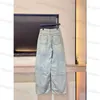 Designer Femme's Jeans de haute qualité haute taille en randonnée de la jambe droite pour les femmes 2024 Nouveau petit pantalon de vadrouille de sol parfumé