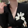 Broschen Blume Pin eleganter Organza Spitzen Brosche Stifte für DIY -Kleiderjacke Dekoration handgefertigte Hochzeitsfeierschmuckzubehör Accessoires