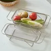 Organisateur de stockage de cuisine Contexte de vidange de rack en acier inoxydable Table Vide