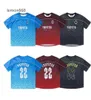 Herren T-Shirts Trapstar Mesh Football Jersey Blue Black Red Men Sportswear T-Shirt Designer Modekleidung 5434545