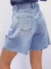 Denim de shorts femininos para mulheres roupas vintage cortadas jeans verão 2024 azul angustiado Jean rasgado y2k