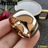 Tussten 10 mm de oro Anillo de tungsteno para hombres Mujeres Antes de boda de boda de moda Pulido 240424