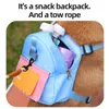 Faire du sac à dos pour chien et laisse avec sac de collation grande randonnée de randonnée de randonnée en extérieur pour petit médium