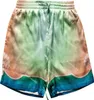 Een 22SS Siciliaanse geleidelijke verandering Silk Shorts Men and Women Fashion Summer Beach Sets Hawaiian Casual Shorts Shirts Tees2425764