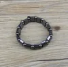 1 % di uomini di alta qualità Donne Nero Terapia di ematite magnetica naturale per perle di artrite Bracciale 18CM8056848