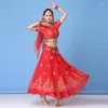 Vêtements d'usure et ethnique Xinjiang Belly Dance Girl Performance Performance Adult set