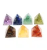 10 PCS Square Pyramid Amethyst Stone and Resina Pingente para Gift Lapis Lazuli Orgone Energy Unique Jewelr6793785