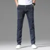 Men Slim Stretch Jeans Multi Pocket Cargo Pants Fashion Streetwear Designer Skinny Male Denim Trousers Brand Kleding Blauw Zwart 240422