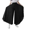 Pantalon féminin Femmes Ligne large élastique haute jupe en mousseline de soie d'été