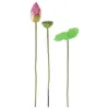 Decorative Flowers 1 Set Artificial Plants Leaf Pick Decor Simulated Lotus Stems Lifelike