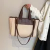 Drawstring Large Tote Bags For Women Top Trends 3 Layers Leather Shoulder Bag 2024 Design Work A4 Satchels Office Laptop Ladies Handbag