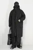 Herenjacks Winter Donkere slijtage Kleding Trench jas Midlengte zware warme kasjmier tweedelig verdikte losse capuchon Loose katoen